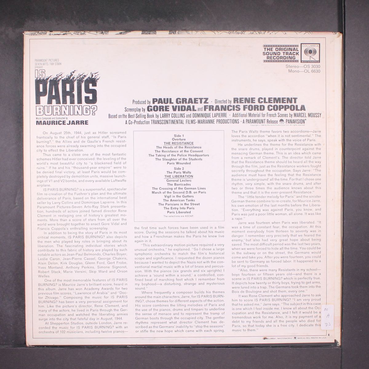 is paris burning? by SOUNDTRACK