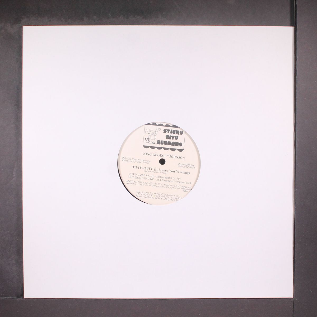 that stuff (it leaves you yearning) by KING GEORGE JOHNSON