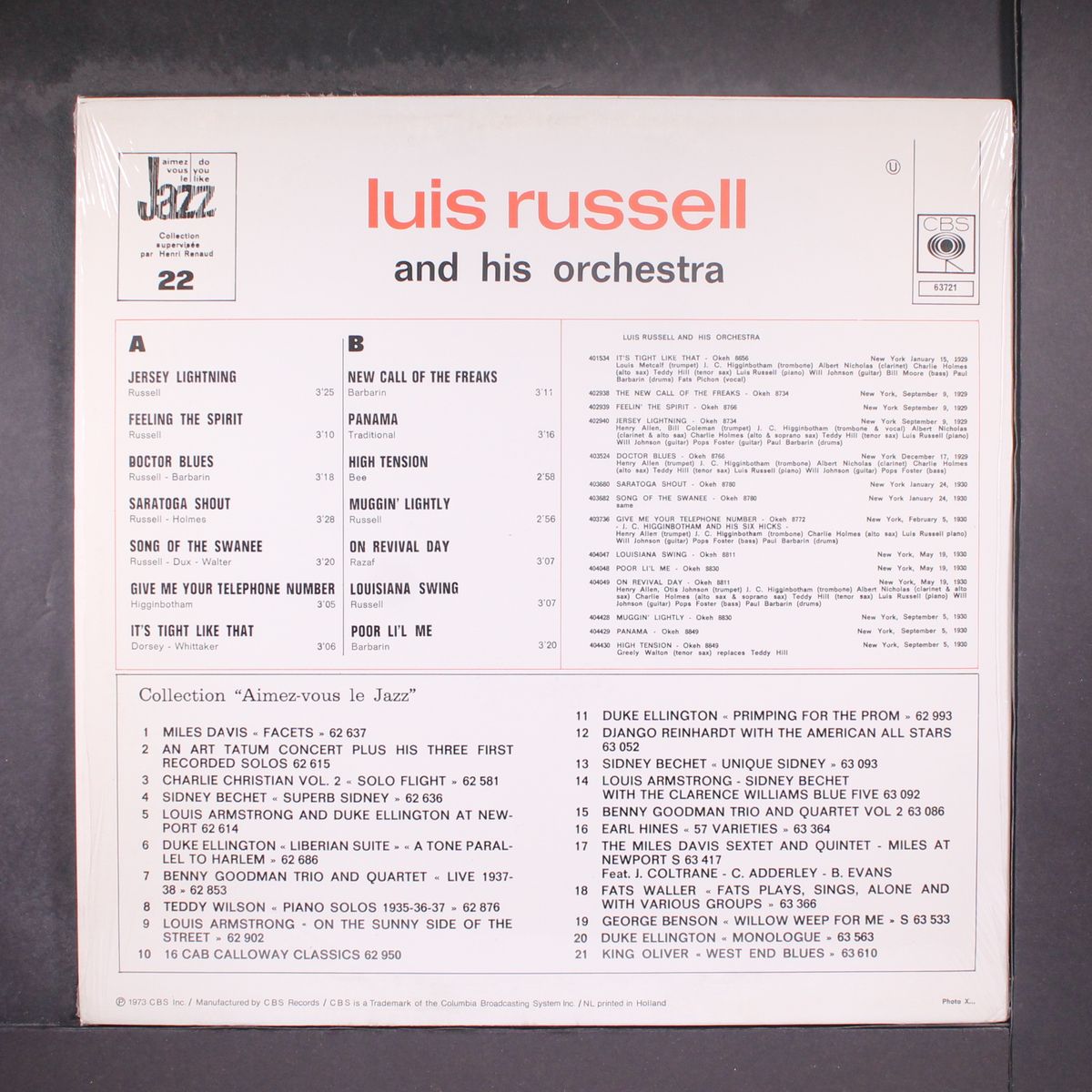 & his orchestra by LUIS RUSSELL