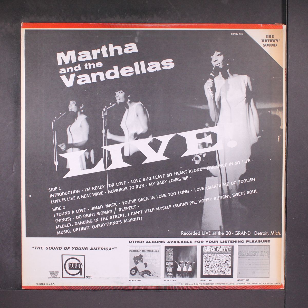 live! by MARTHA & VANDELLAS