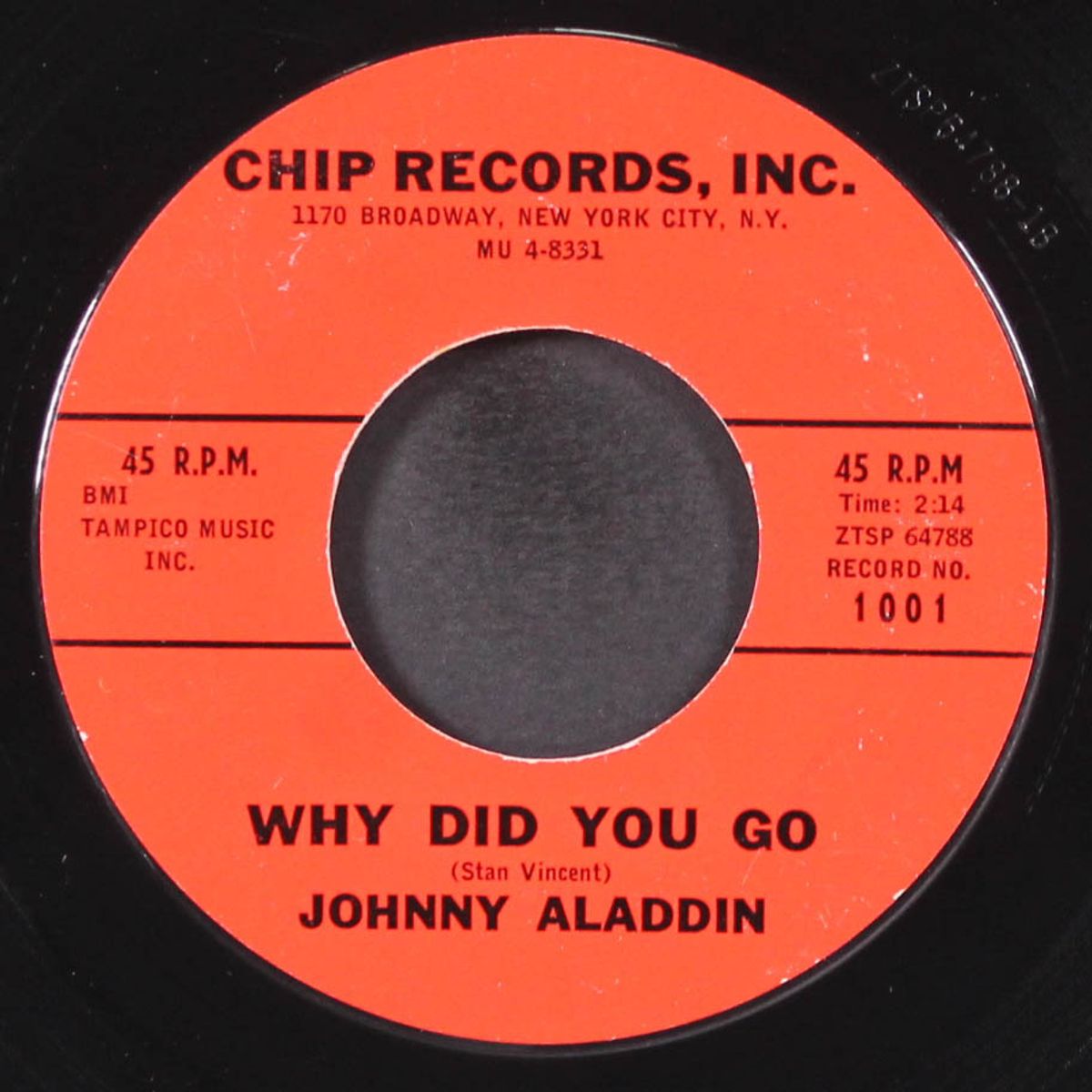 why did you go / happy together by JOHNNY ALADDIN & GROUP
