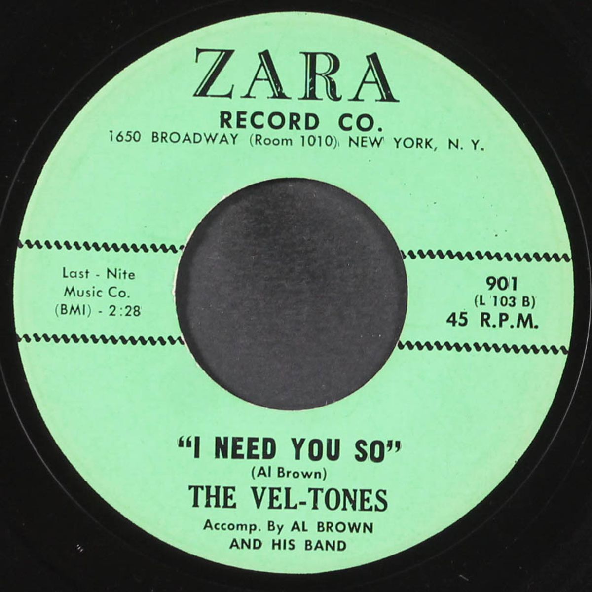 now / i need you so by VEL-TONES