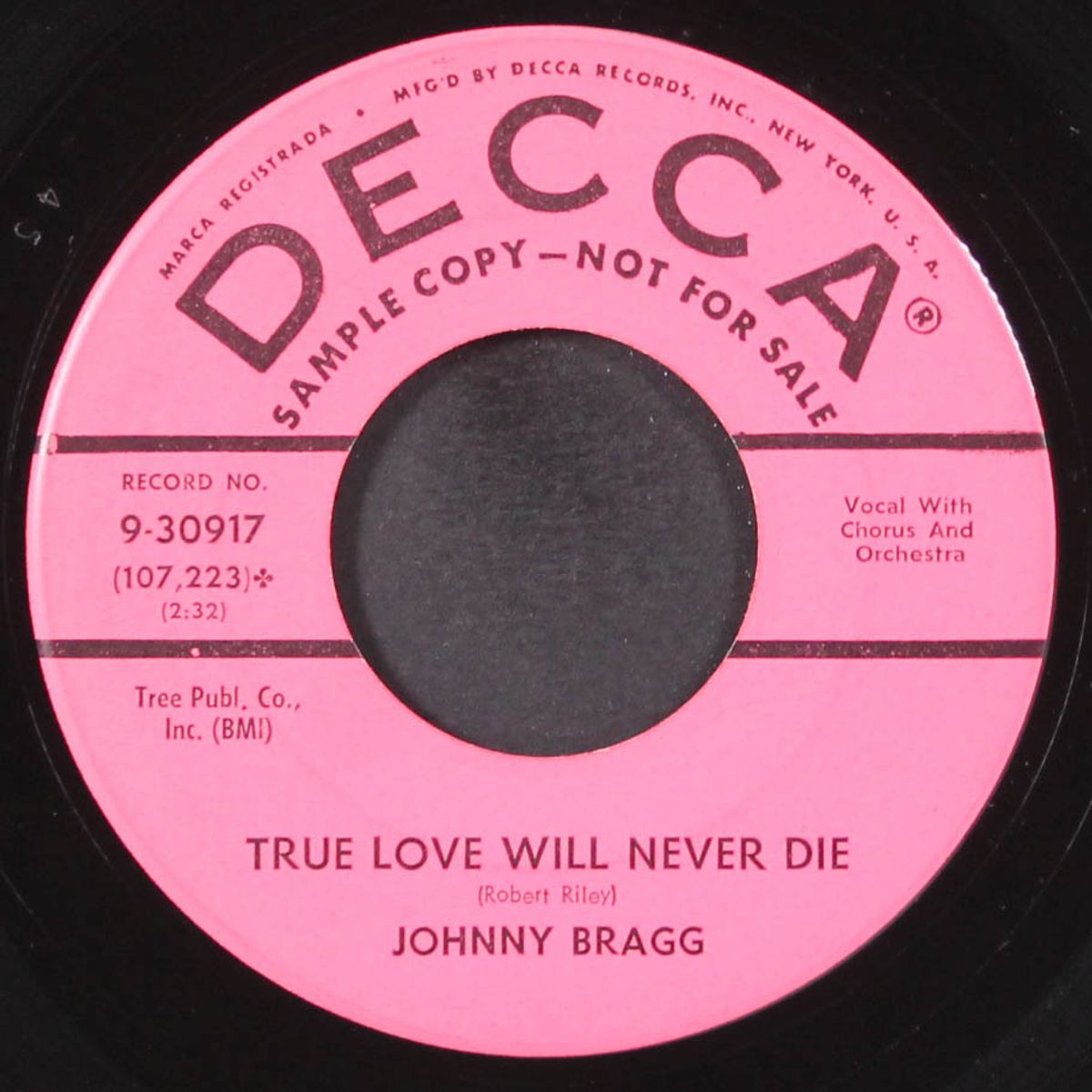 true love will never die / just so that someone is me by JOHNNY BRAGG