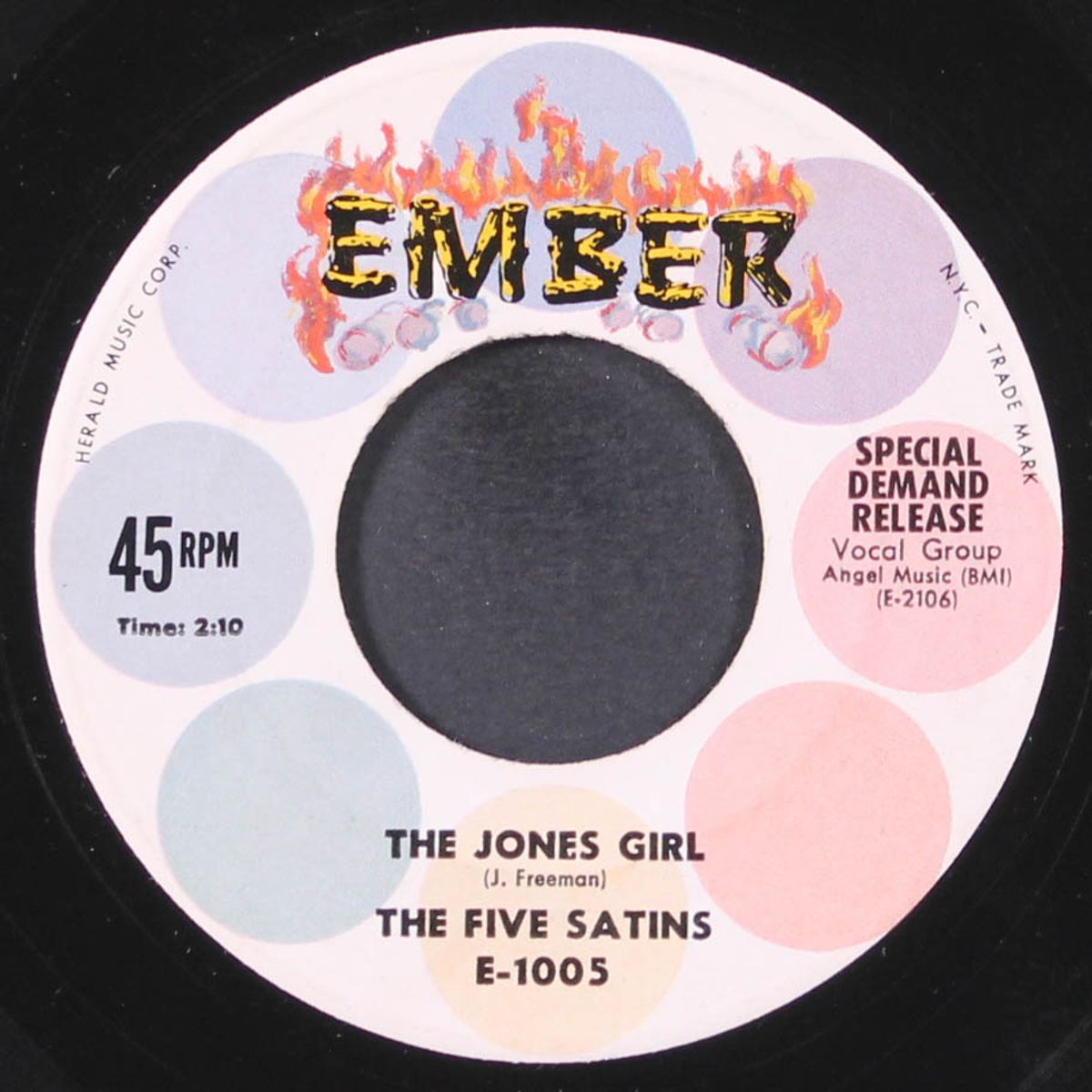 i'll remember / the jones girl by FIVE SATINS