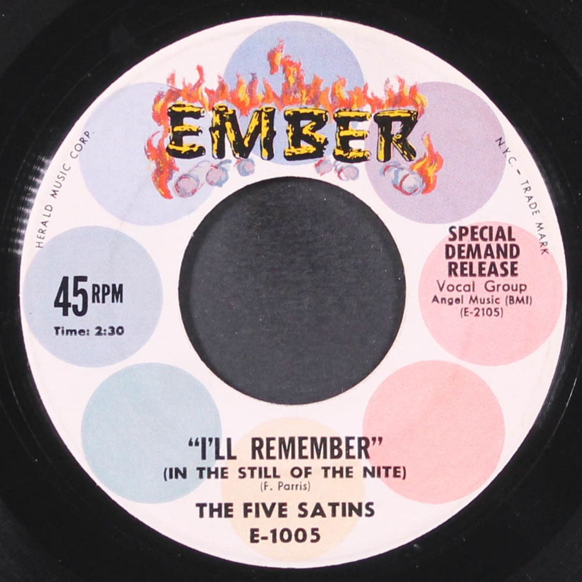 i'll remember / the jones girl by FIVE SATINS