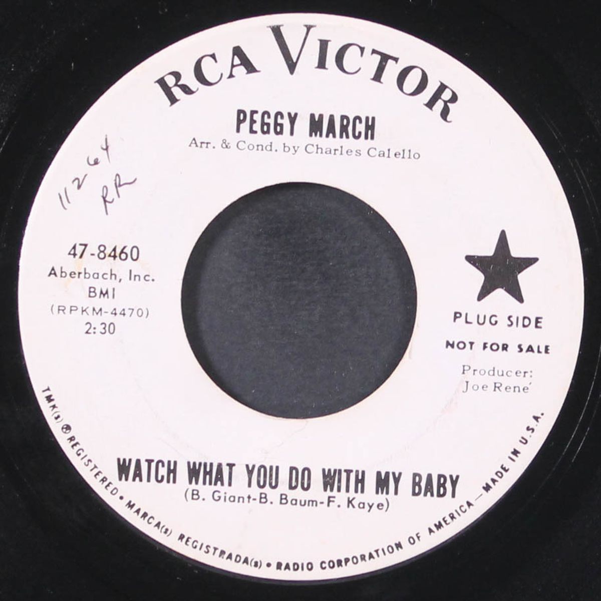 can't stop thinkin' about him / watch what you do with my baby by PEGGY MARCH
