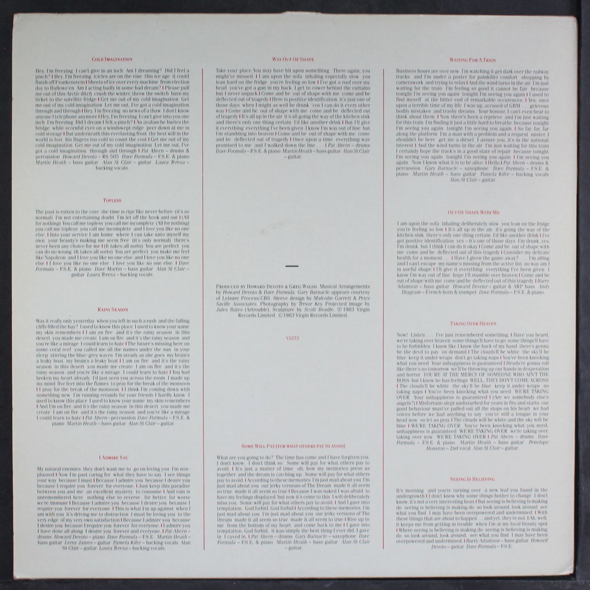 jerky versions of the dream by HOWARD DEVOTO