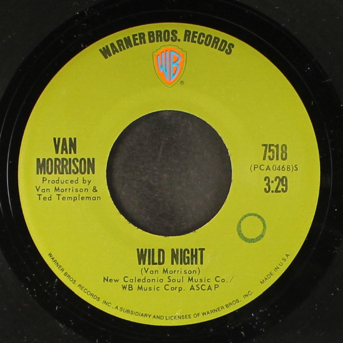 wild night / when that evening sun goes down by VAN MORRISON