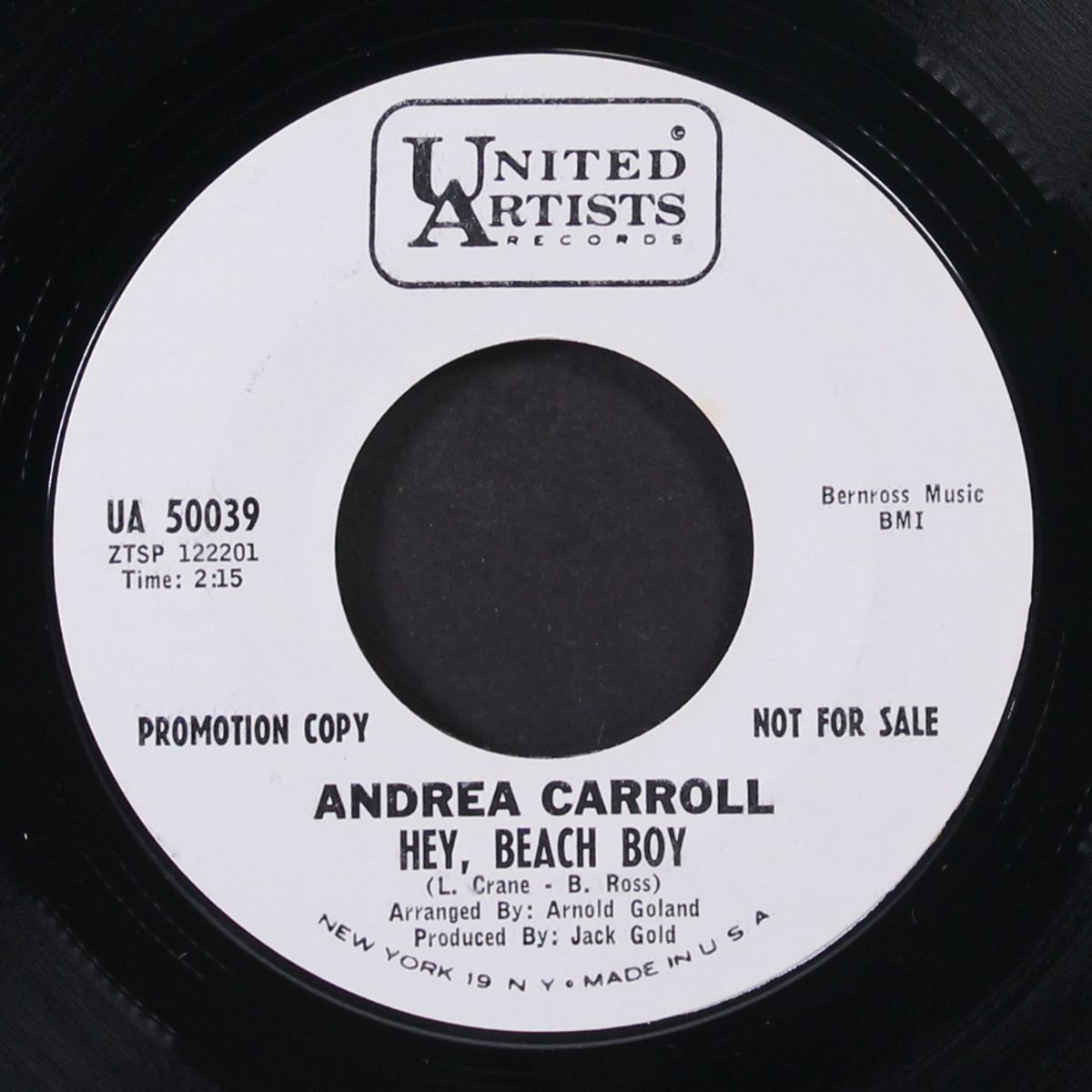 hey beach boy / why should we take the easy way out by ANDREA CARROLL