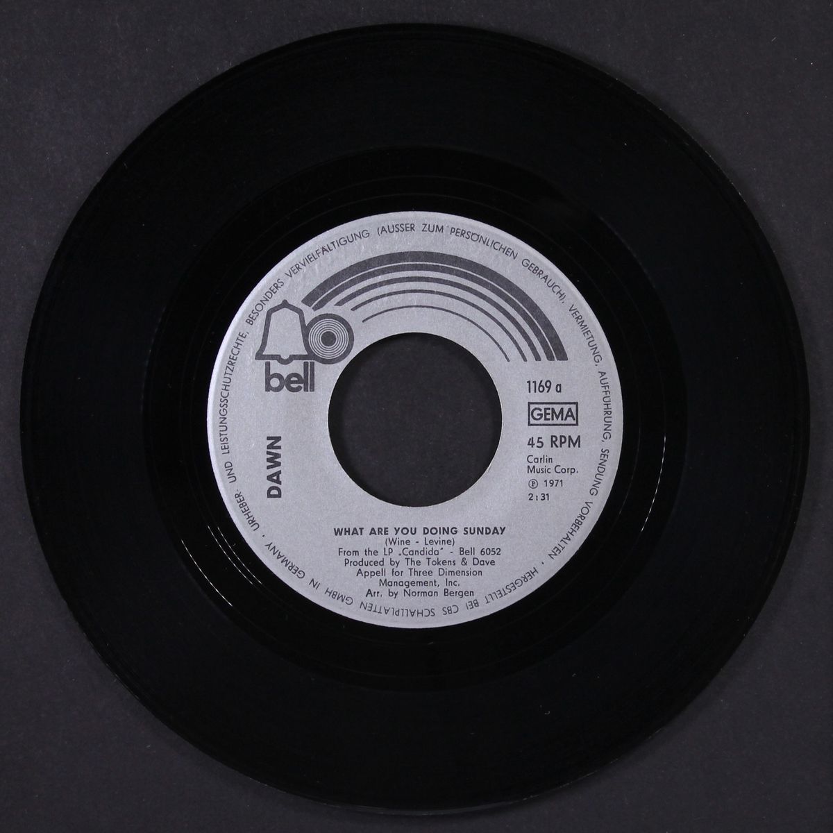 what are you doing sunday / the sweet soft sounds of love by DAWN