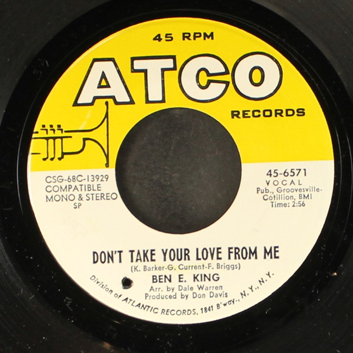 forgive this fool / don't take your love from me by BEN E. KING