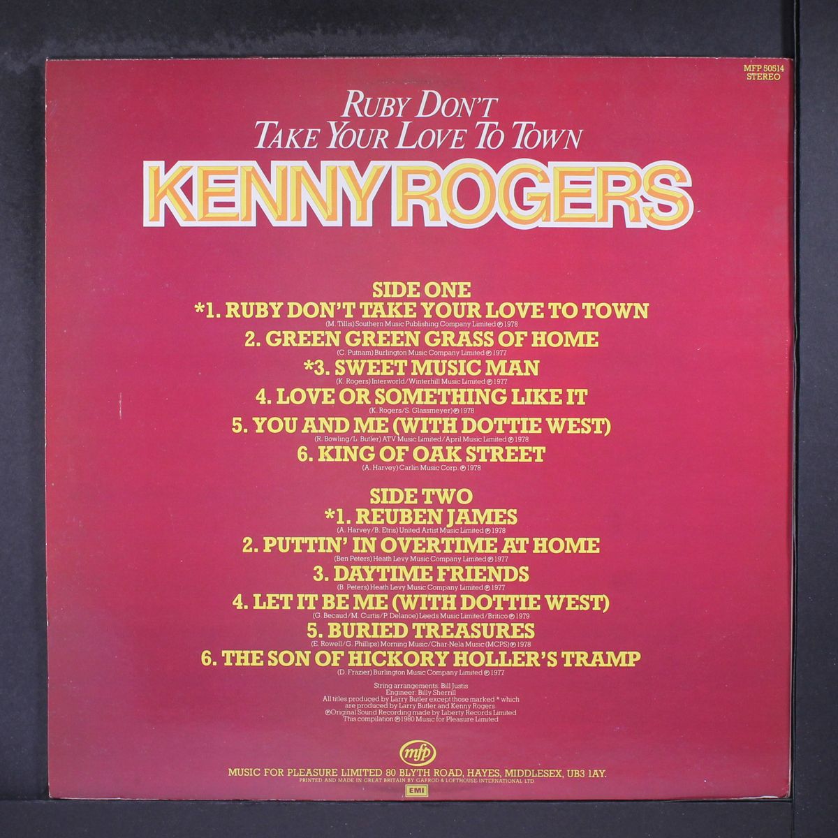 ruby don't take your love to town by KENNY ROGERS