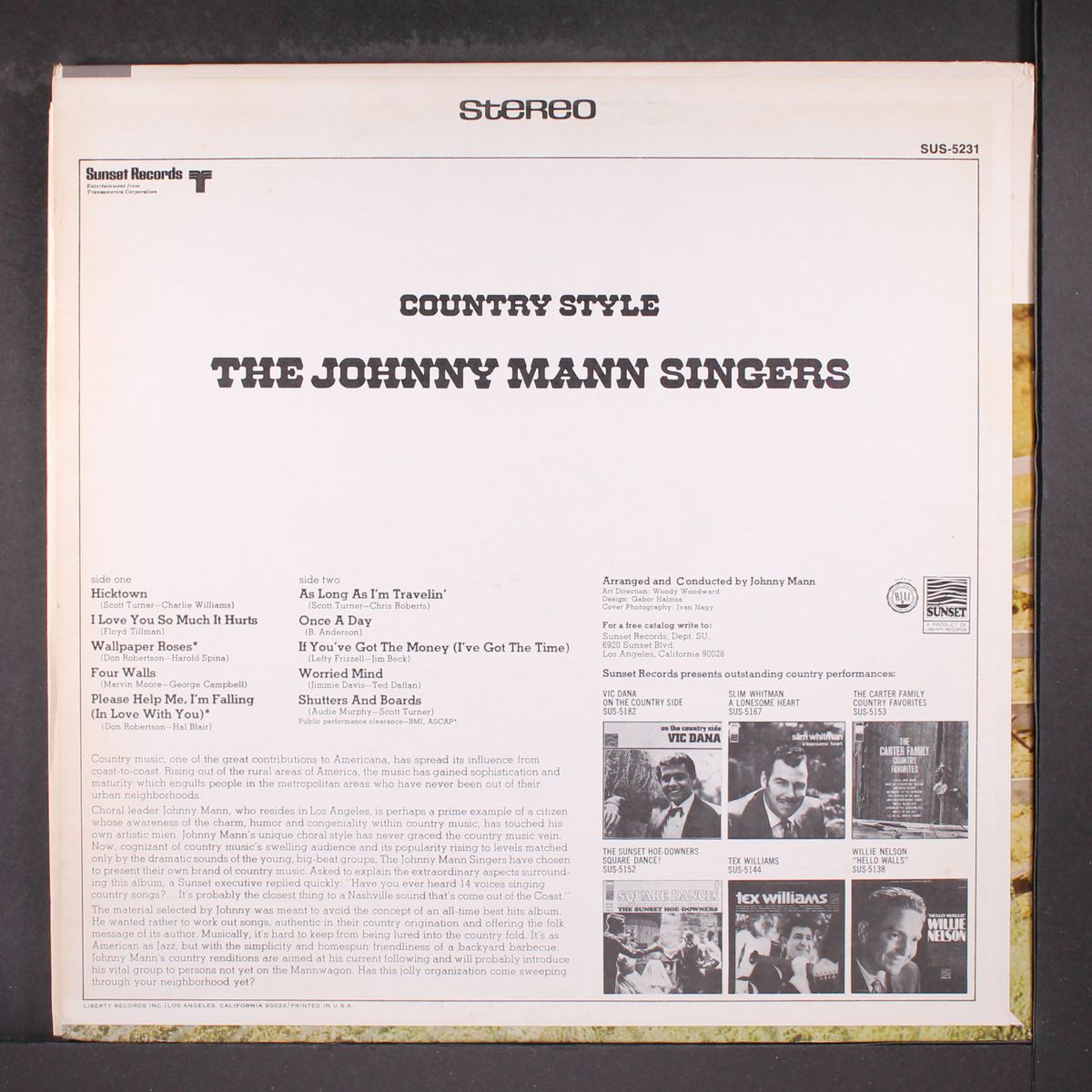 country style by JOHNNIE MANN SINGERS