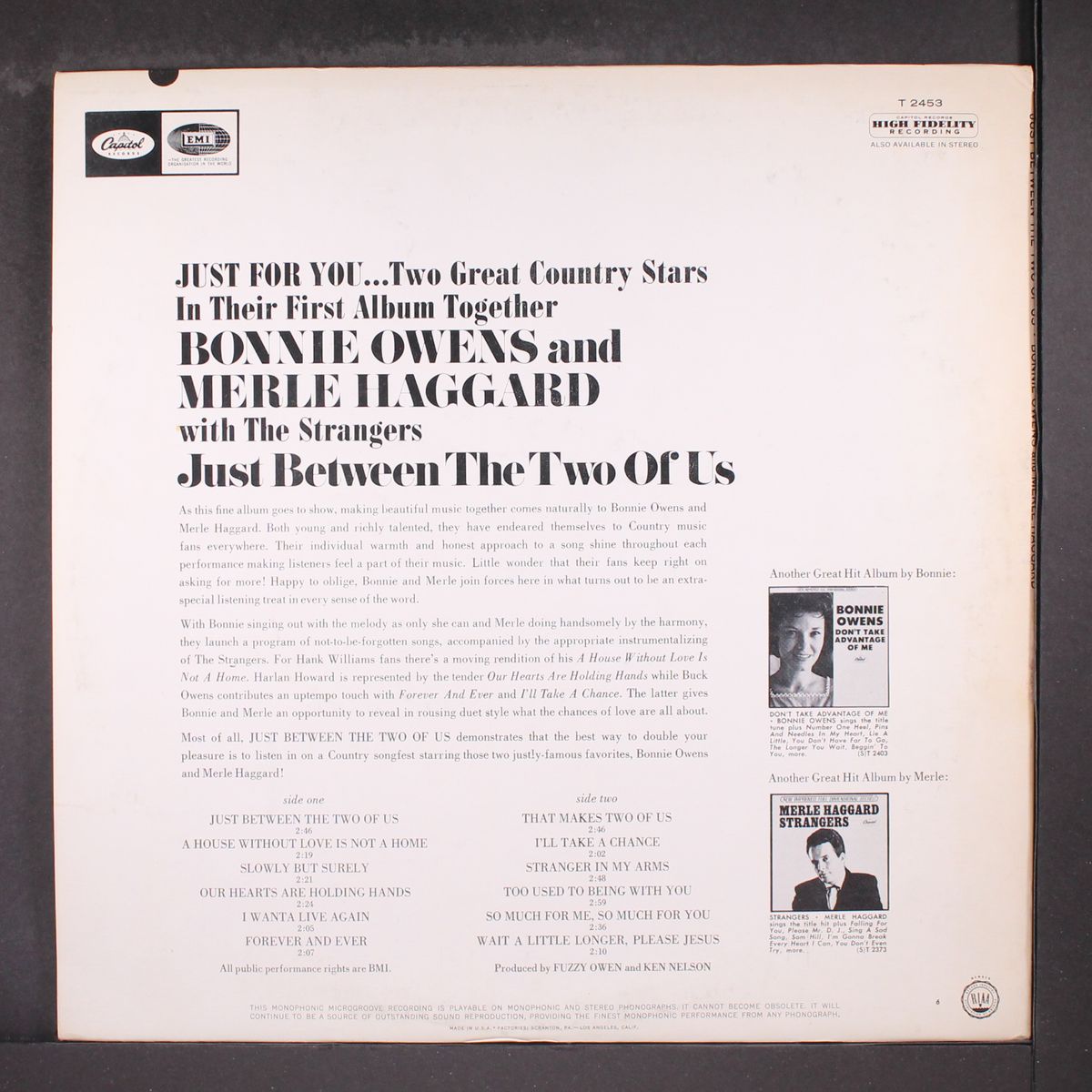 just between the two of us by BONNIE OWENS & MERLE HAGGARD