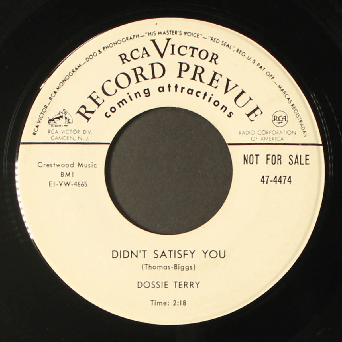 didn't satisfy you / twenty four years by DOSSIE TERRY