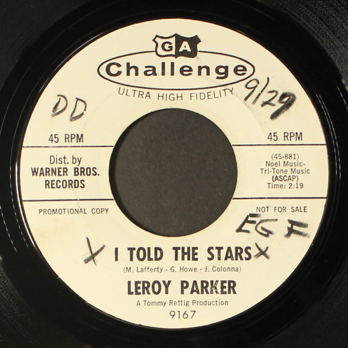 cross my heart / i told the stars by LEROY PARKER & GROUP
