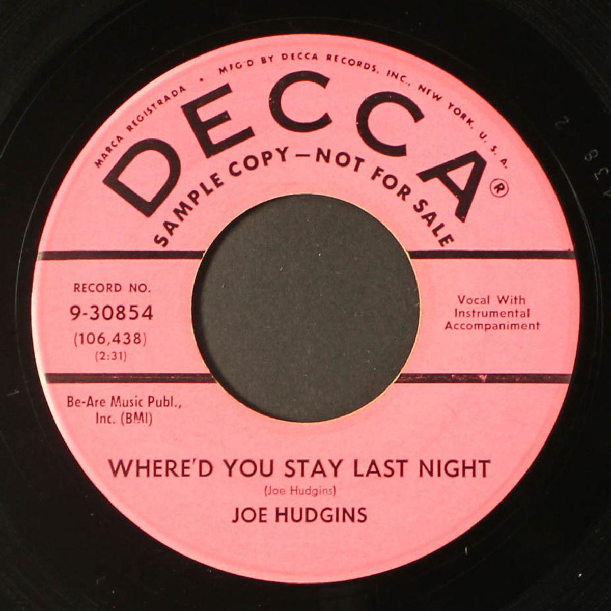 where'd you stay last night / it's hard to go home by JOE HUDGINS