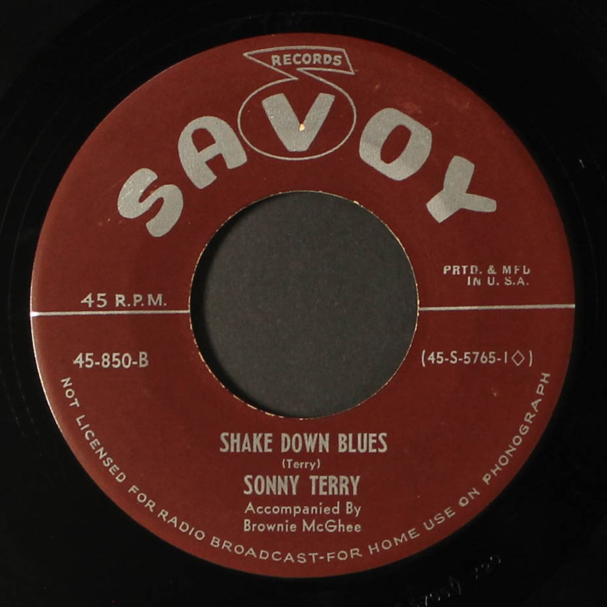 hootin' the blues / shake down blues by SONNY TERRY