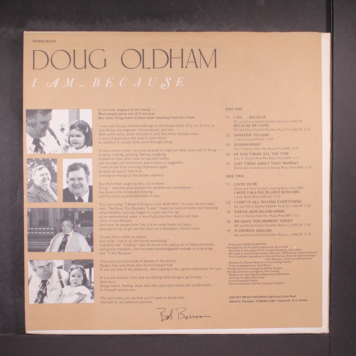 i am… because by DOUG OLDHAM