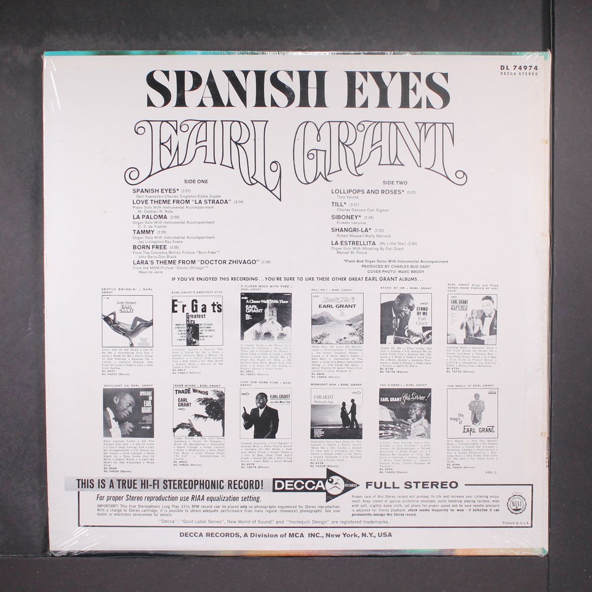 spanish eyes by EARL GRANT