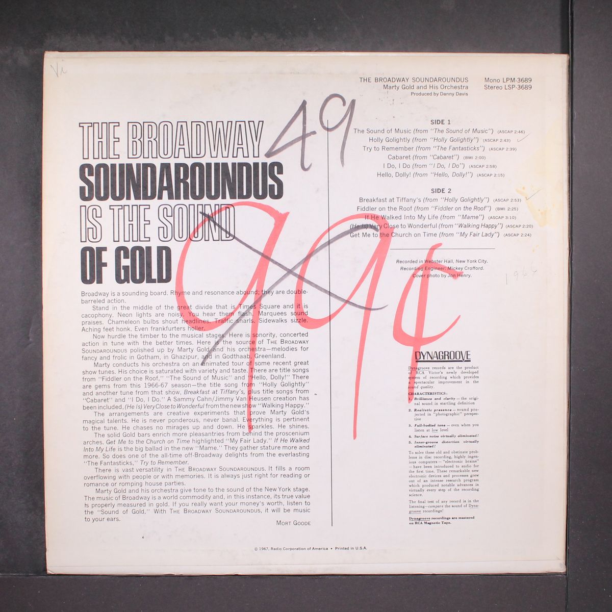 the broadway soundaroundus by MARTY GOLD