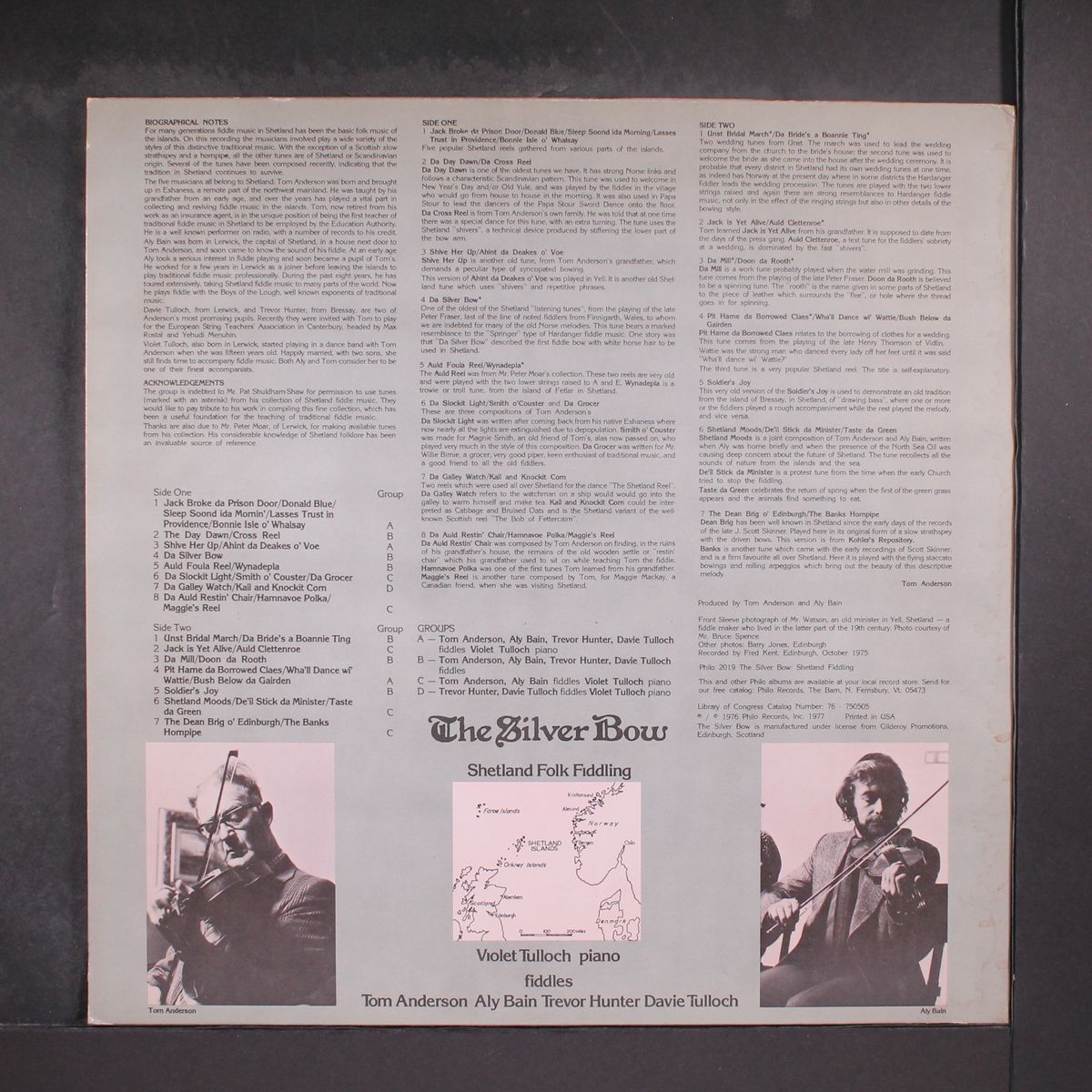 the silver bow: shetland folk fiddling by TOM ANDERSON & OTHERS