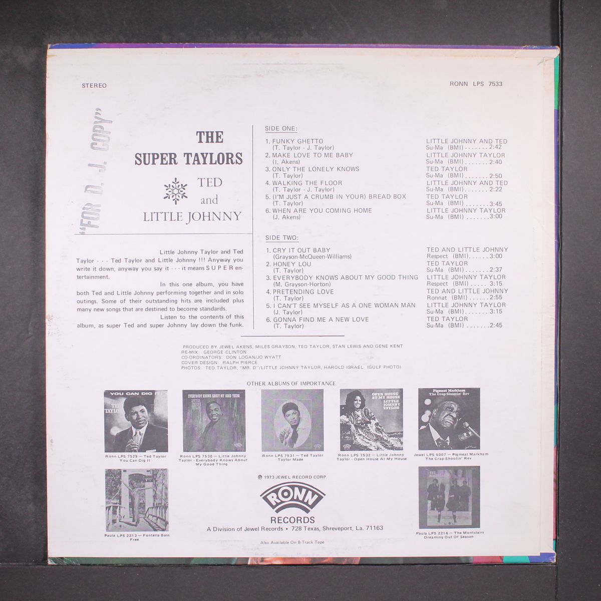 the super taylors by LITTLE JOHNNY & TED TAYLOR