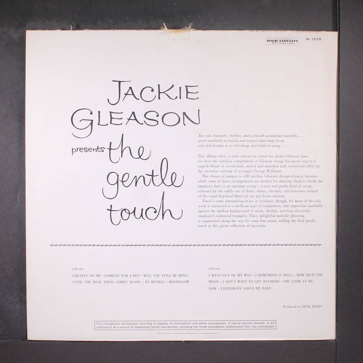 the gentle touch by JACKIE GLEASON