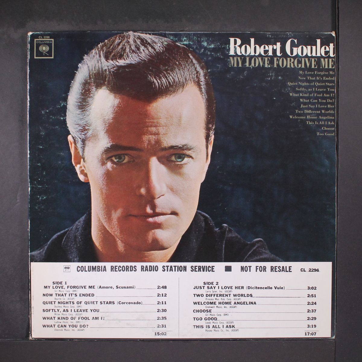 my love forgive me by ROBERT GOULET