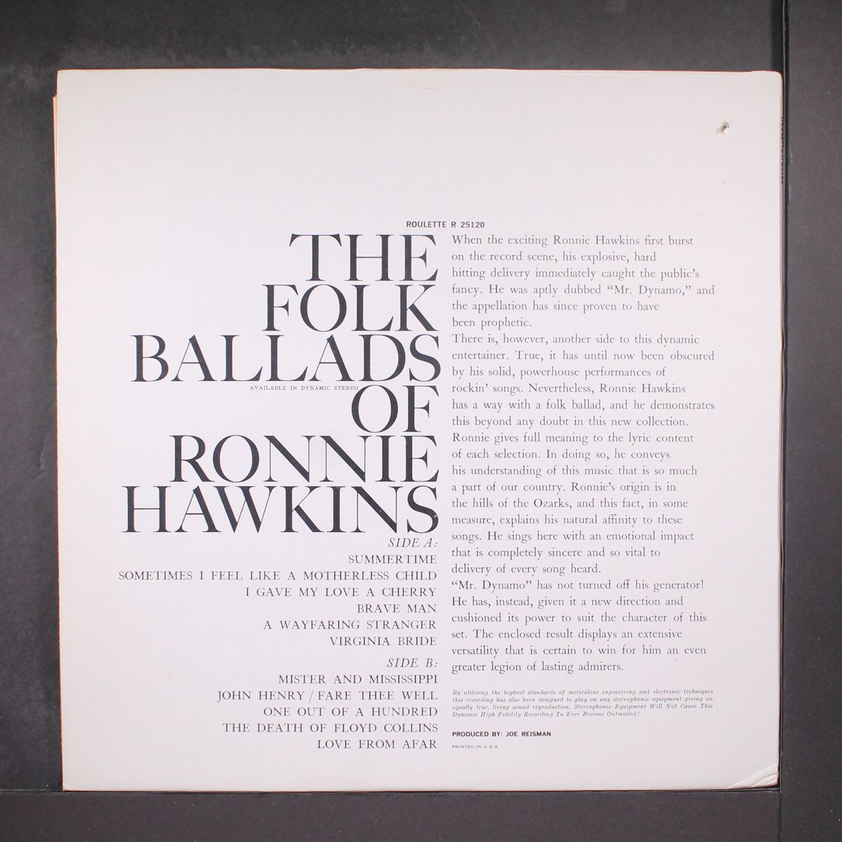 the folk ballads of ronnie hawkins by RONNIE HAWKINS