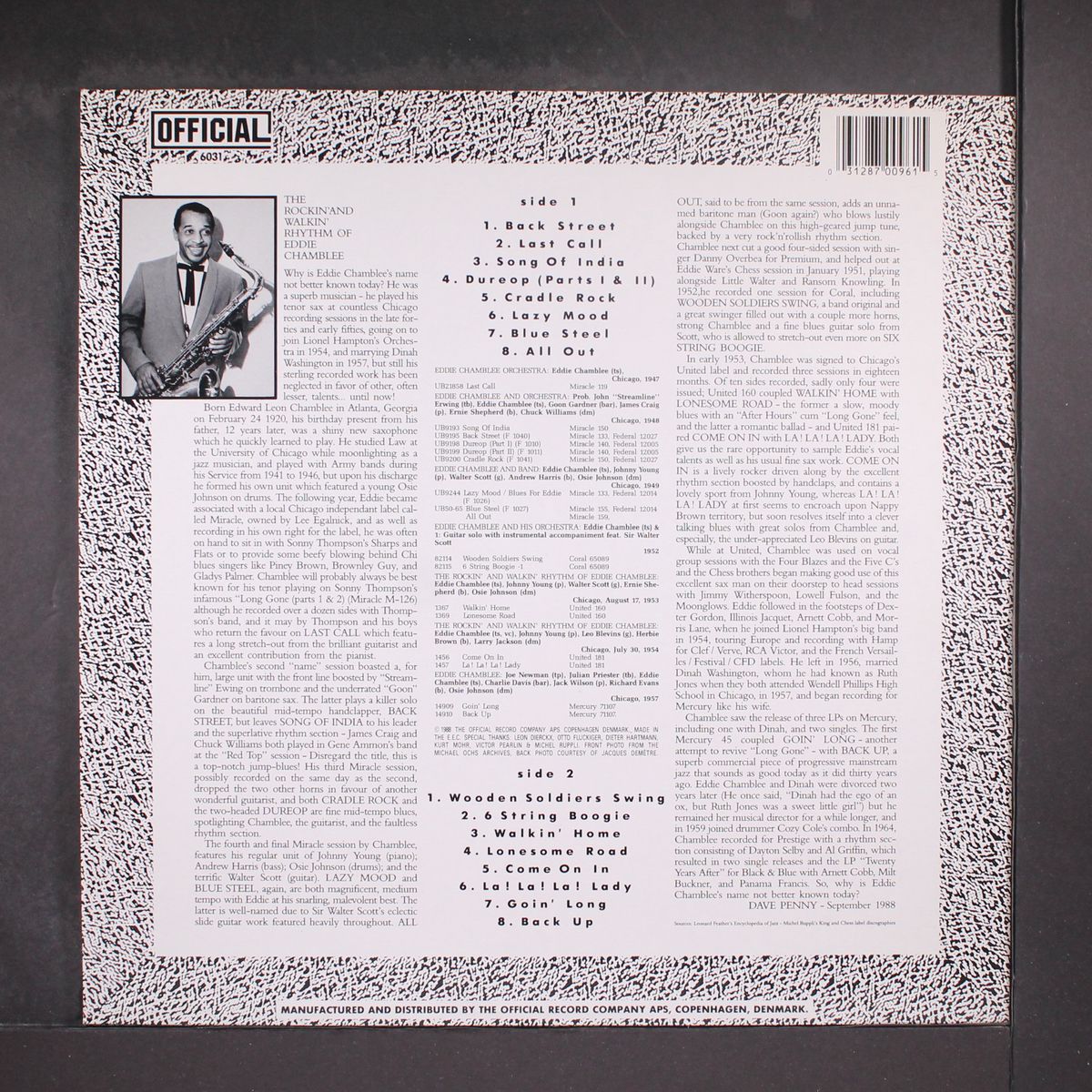 the rockin' and walkin' rhythm of by EDDIE CHAMBLEE