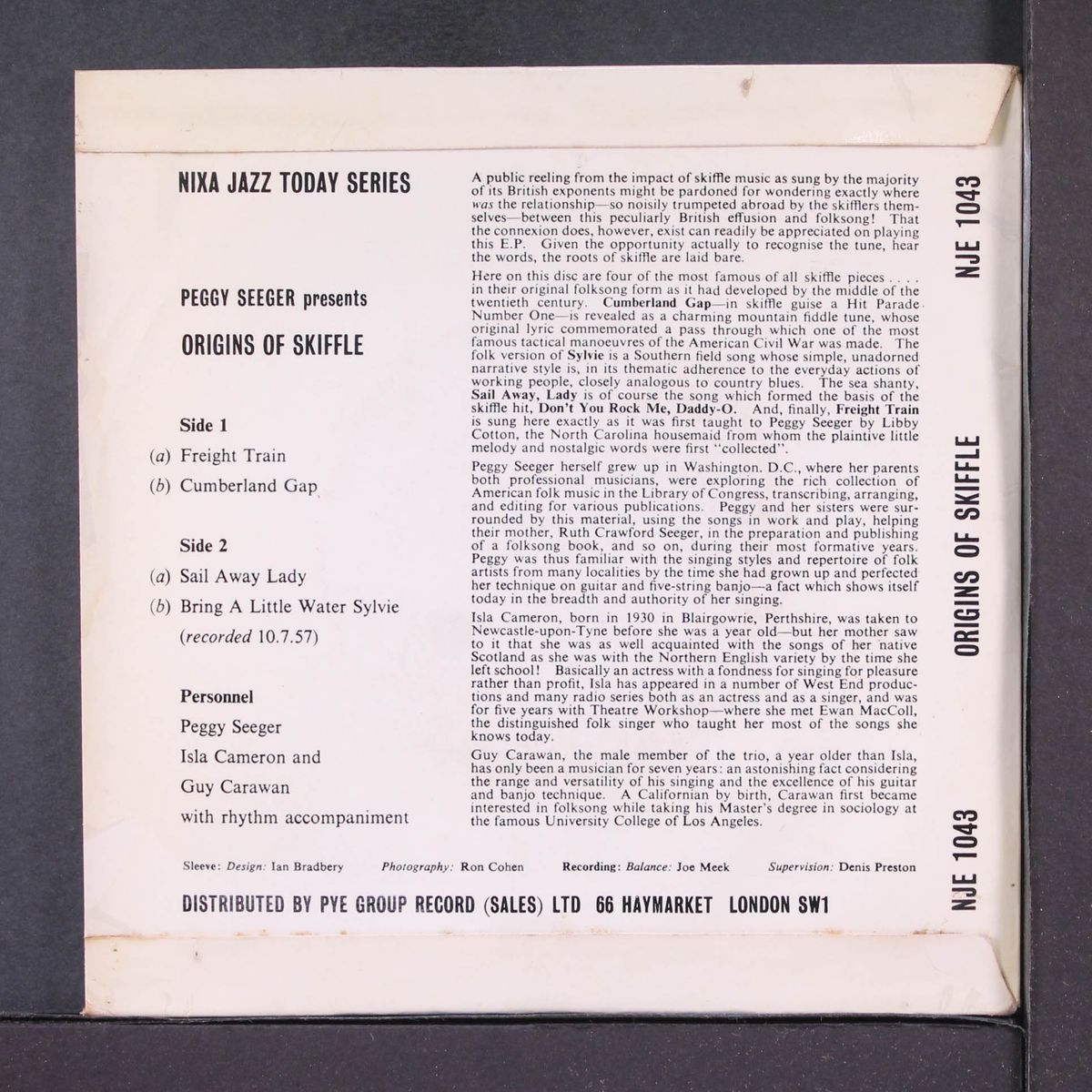 presents origins of skiffle by PEGGY SEEGER