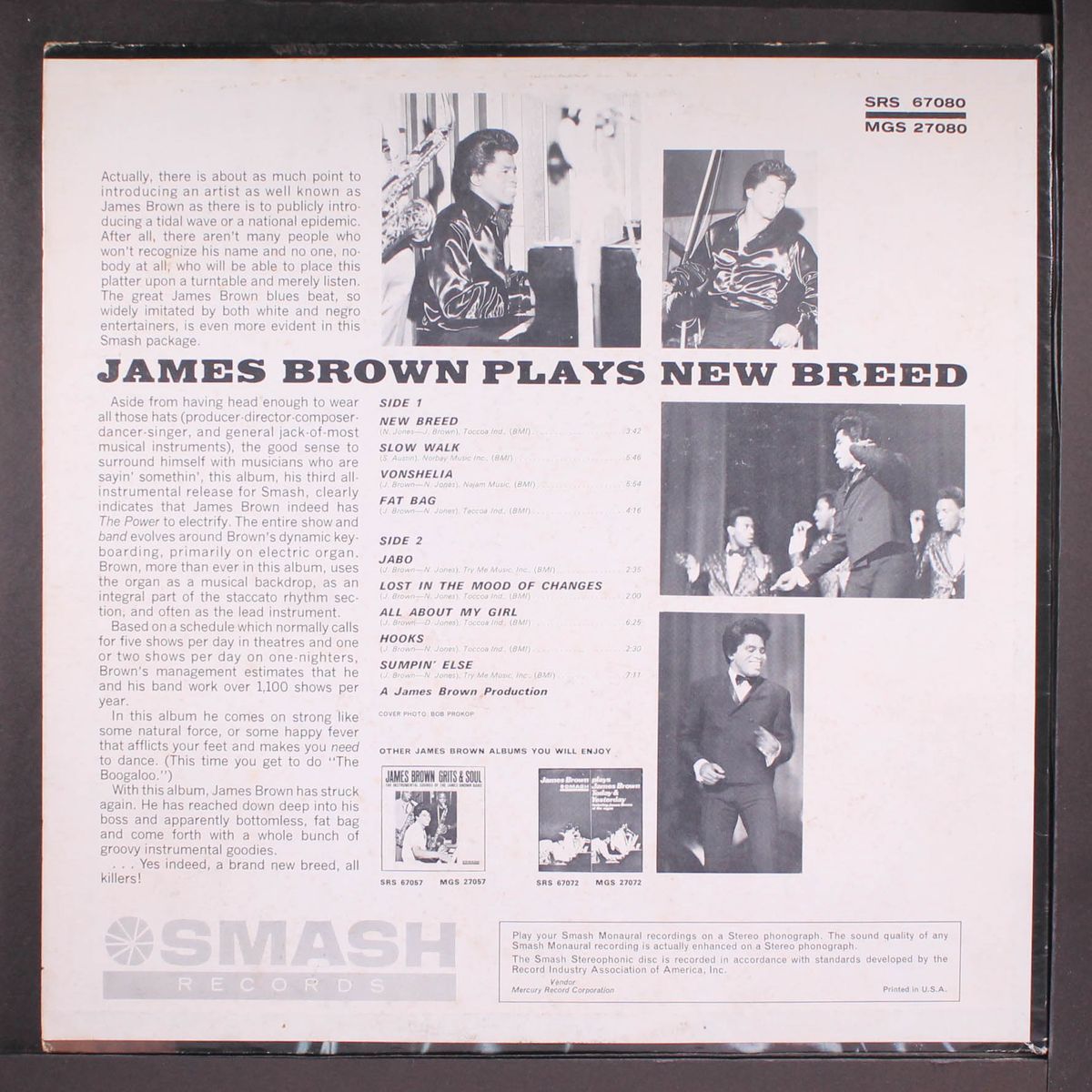 plays new breed by JAMES BROWN