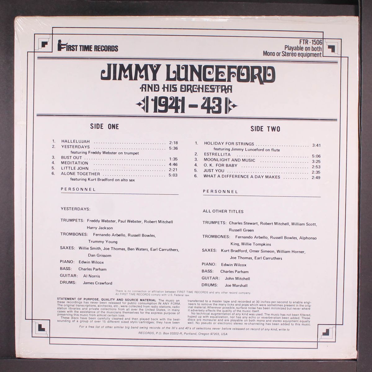 1941-1943 by JIMMY LUNCEFORD