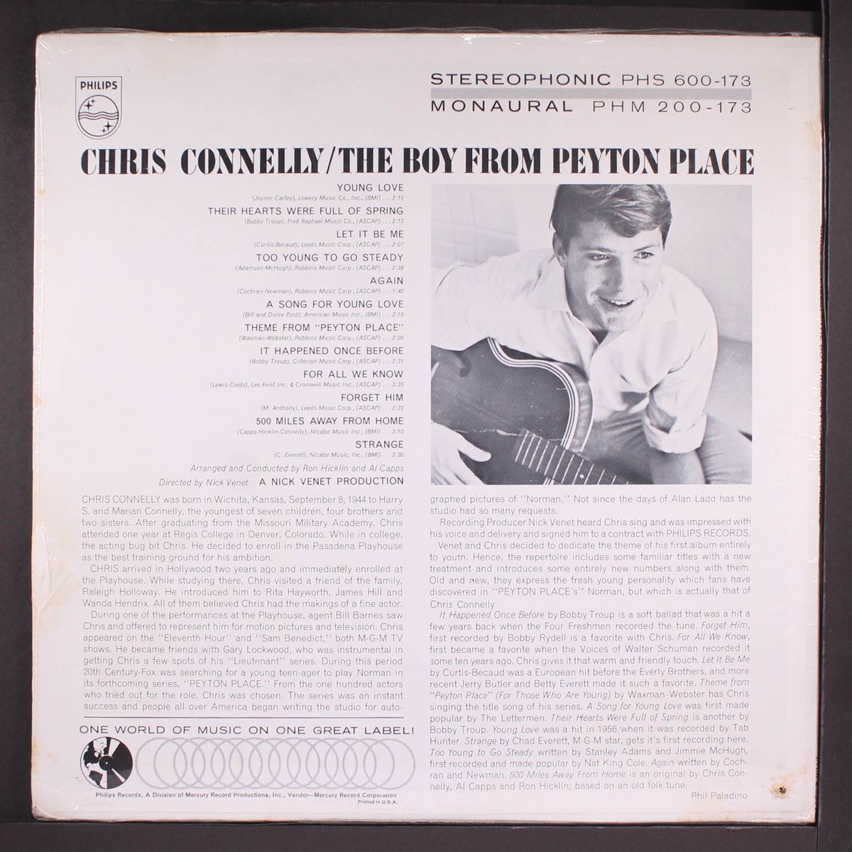the boy from peyton place by CHRIS CONNELLY