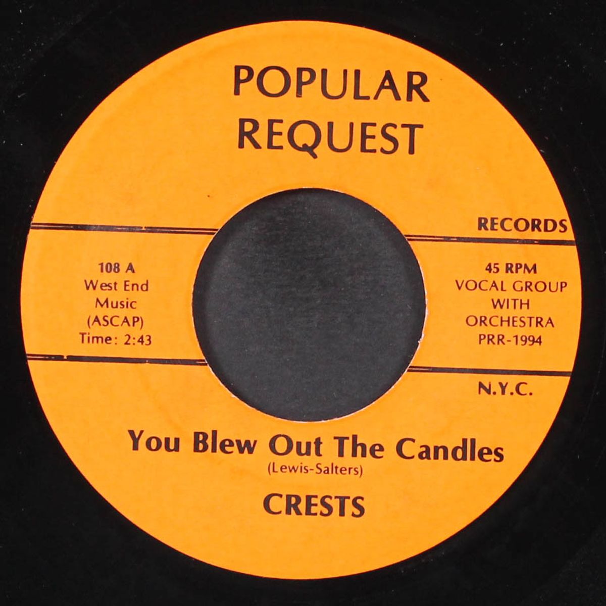 you blew out the candles / tonight we love by CRESTS / FOUR DIRECTIONS