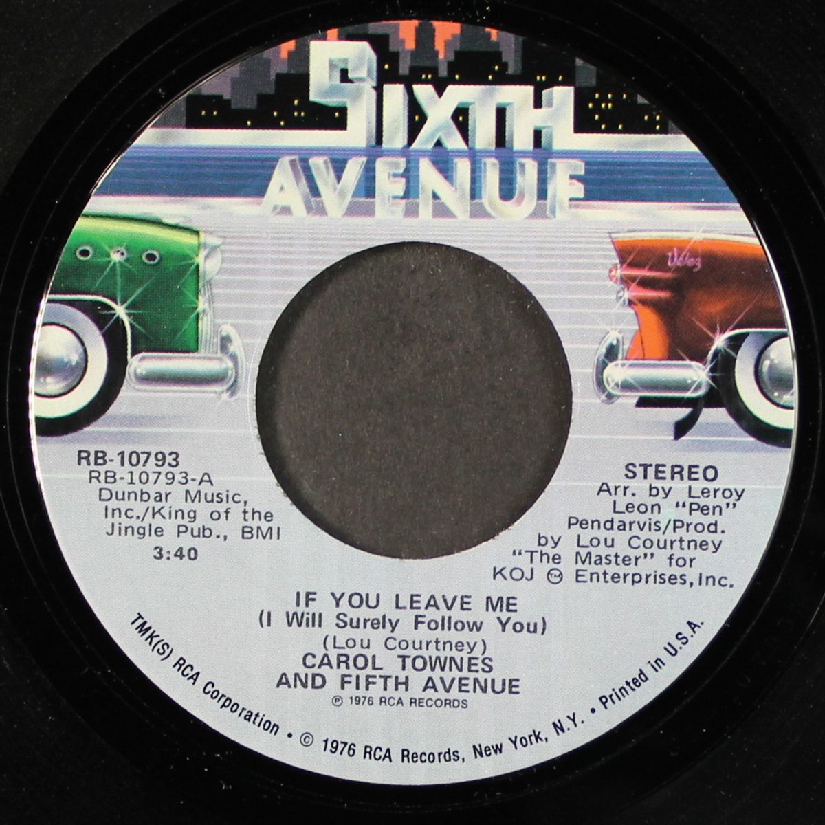 if you leave me by CAROL TOWNES & FIFTH AVENUE