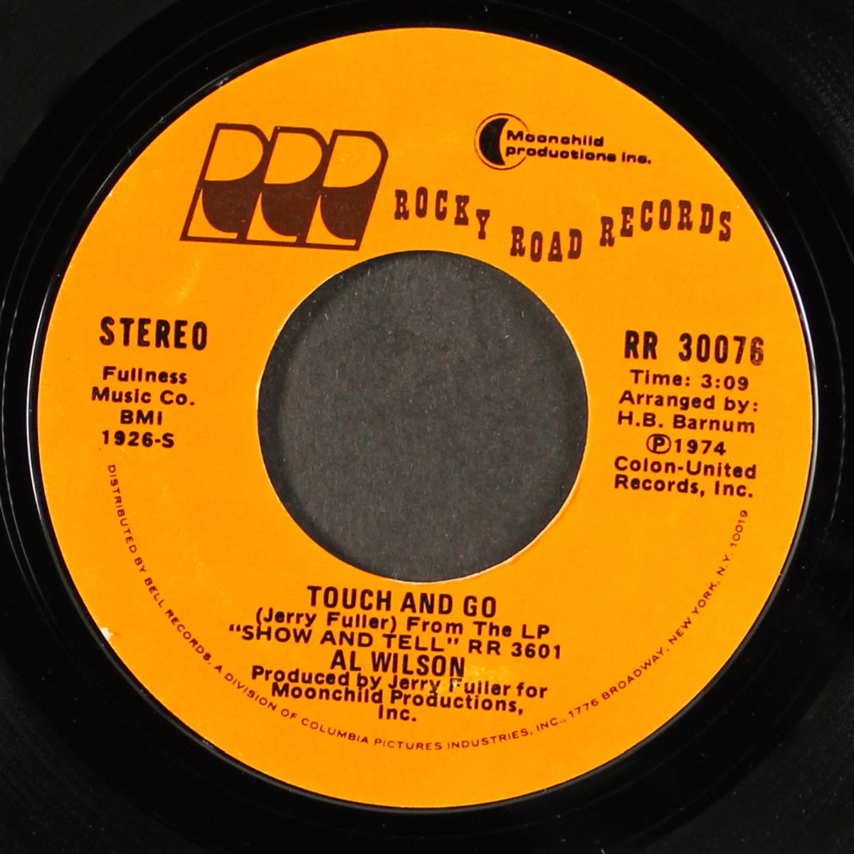 touch and go / settle me down by AL WILSON
