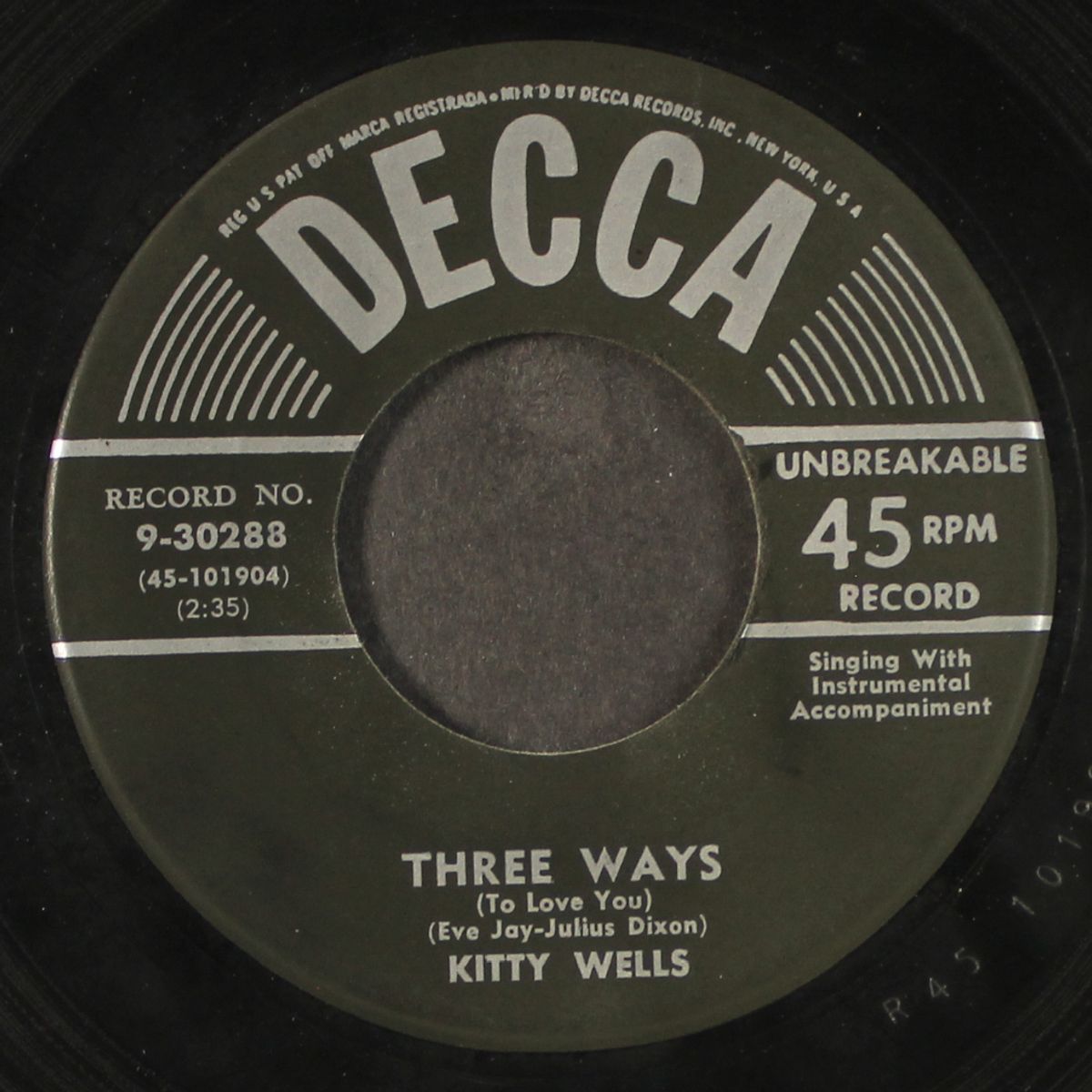 three ways / a change of heart by KITTY WELLS