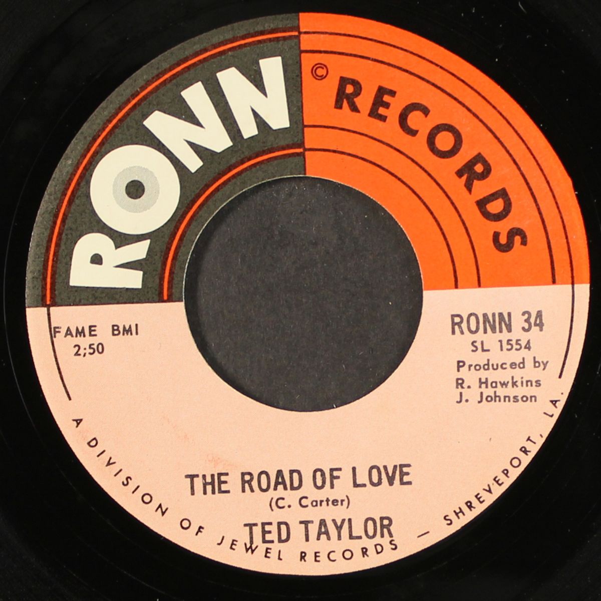 it's too late / the road of love by TED TAYLOR