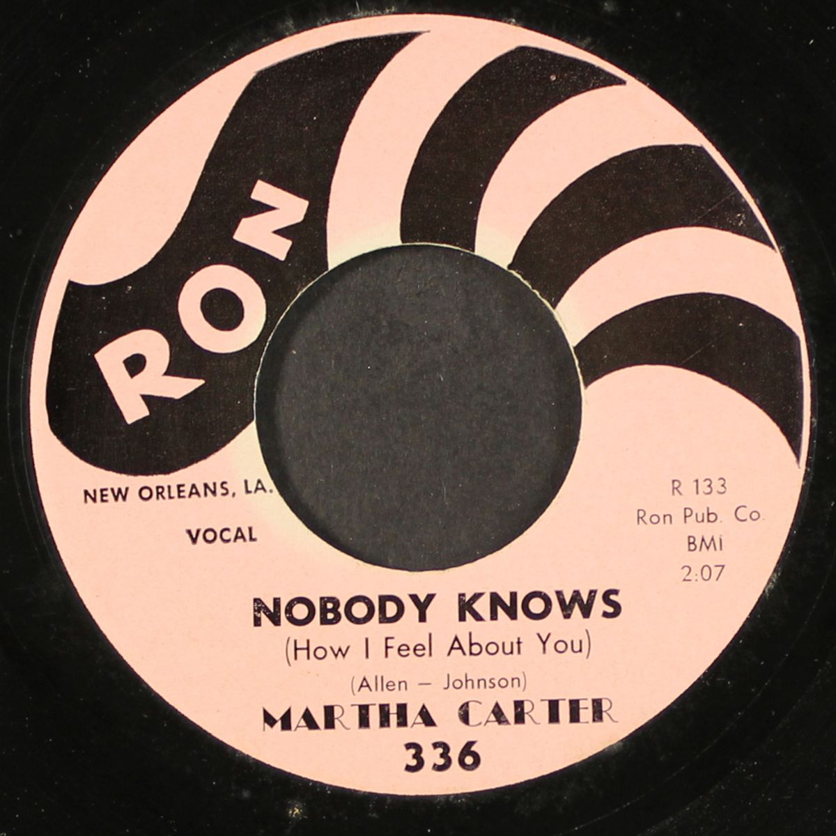 nobody knows / i'm through crying by MARTHA CARTER & GROUP