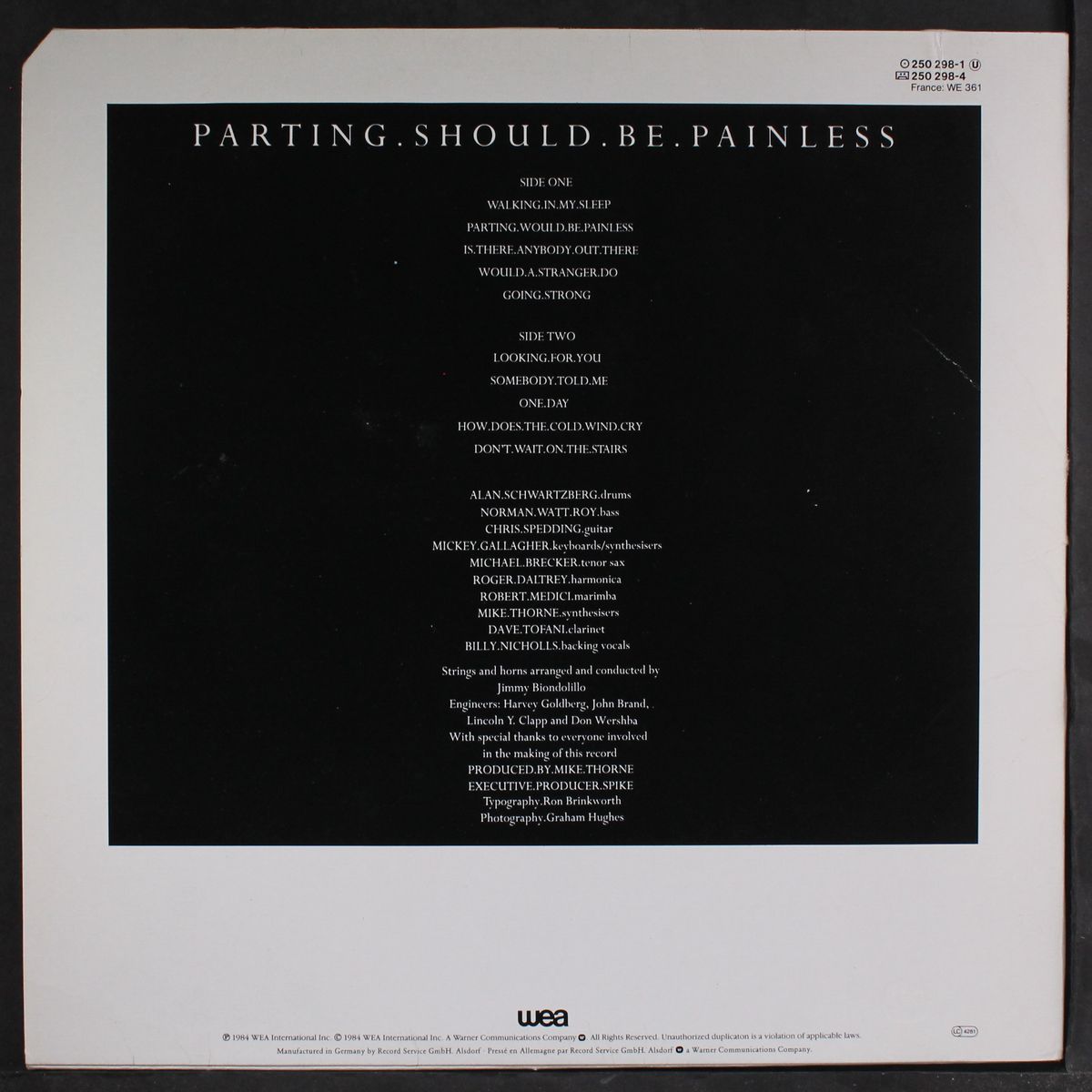 parting should be painless by ROGER DALTREY