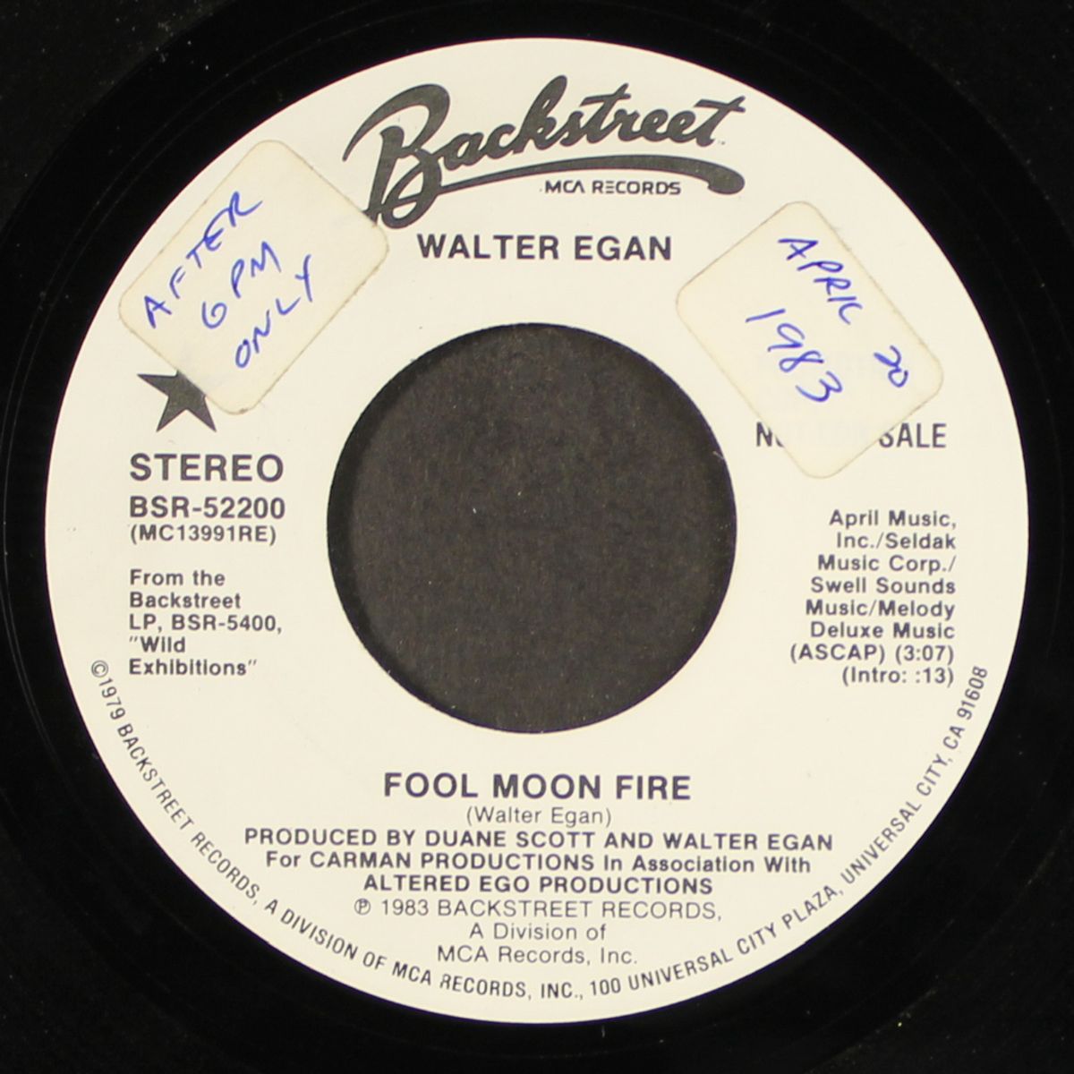 fool moon fire / tammy ann by WALTER EGAN