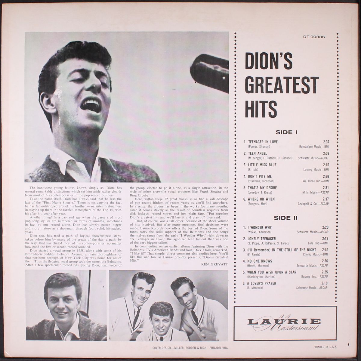 sings his greatest hits by DION