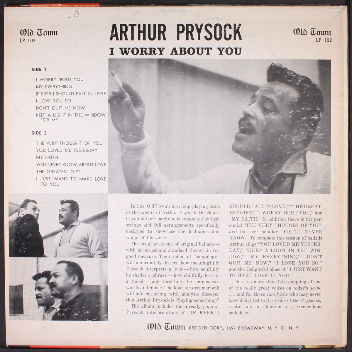 i worry about you by ARTHUR PRYSOCK