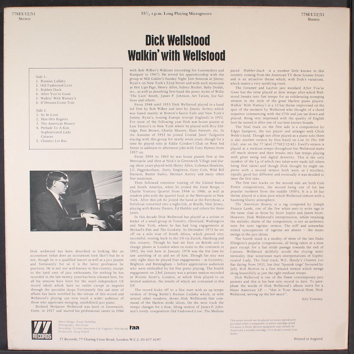 walkin' with wellstood by DICK WELLSTOOD