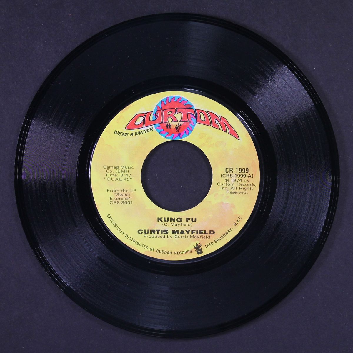 kung fu / right on for the darkness by CURTIS MAYFIELD