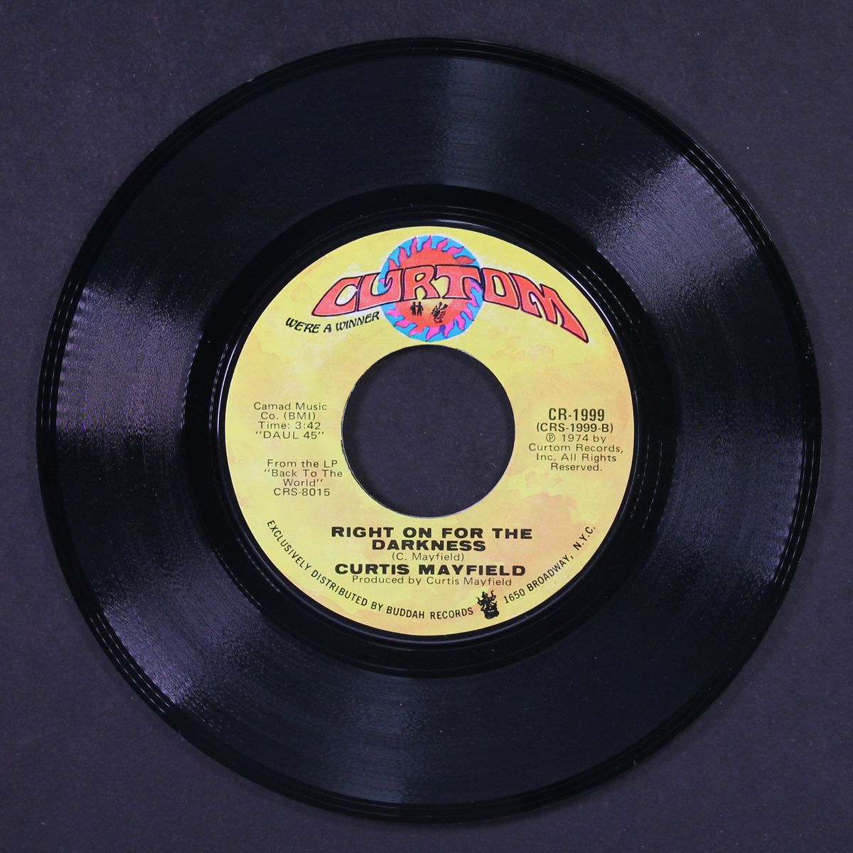 kung fu / right on for the darkness by CURTIS MAYFIELD