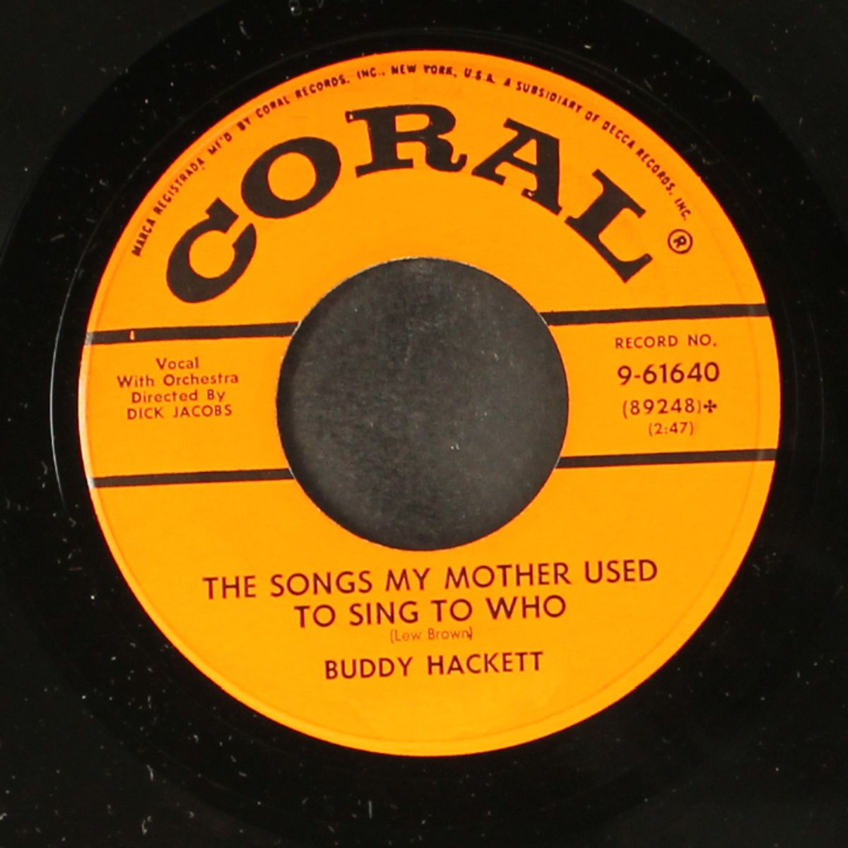 i used to yate ya / the songs my mother used to sing to who by BUDDY HACKETT