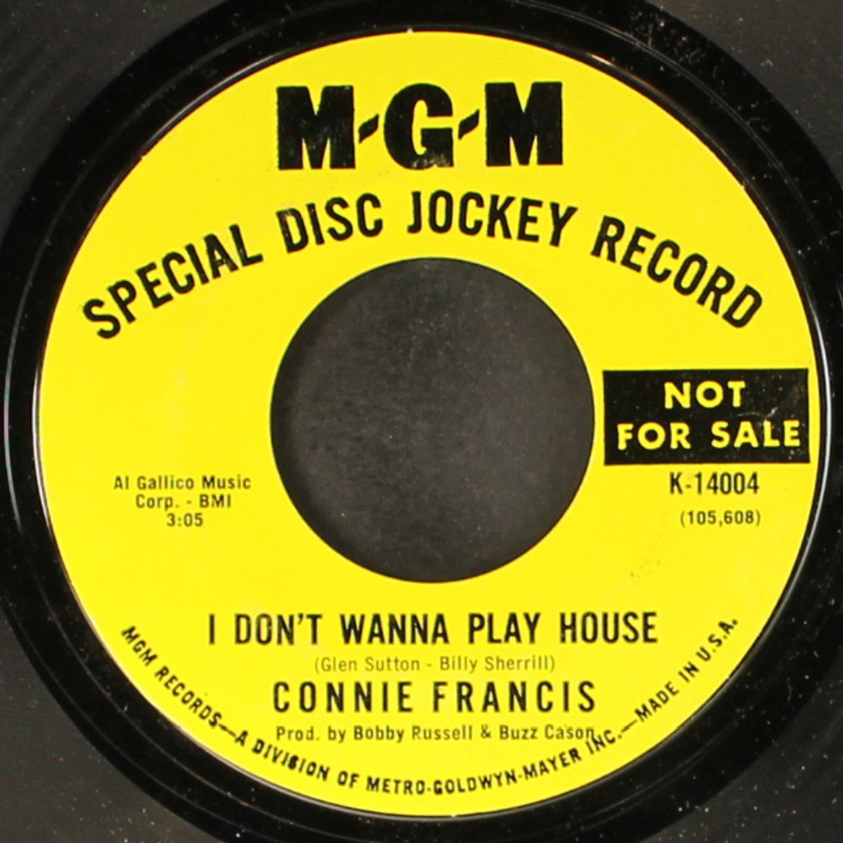 the welfare check / i don't wanna play house by CONNIE FRANCIS